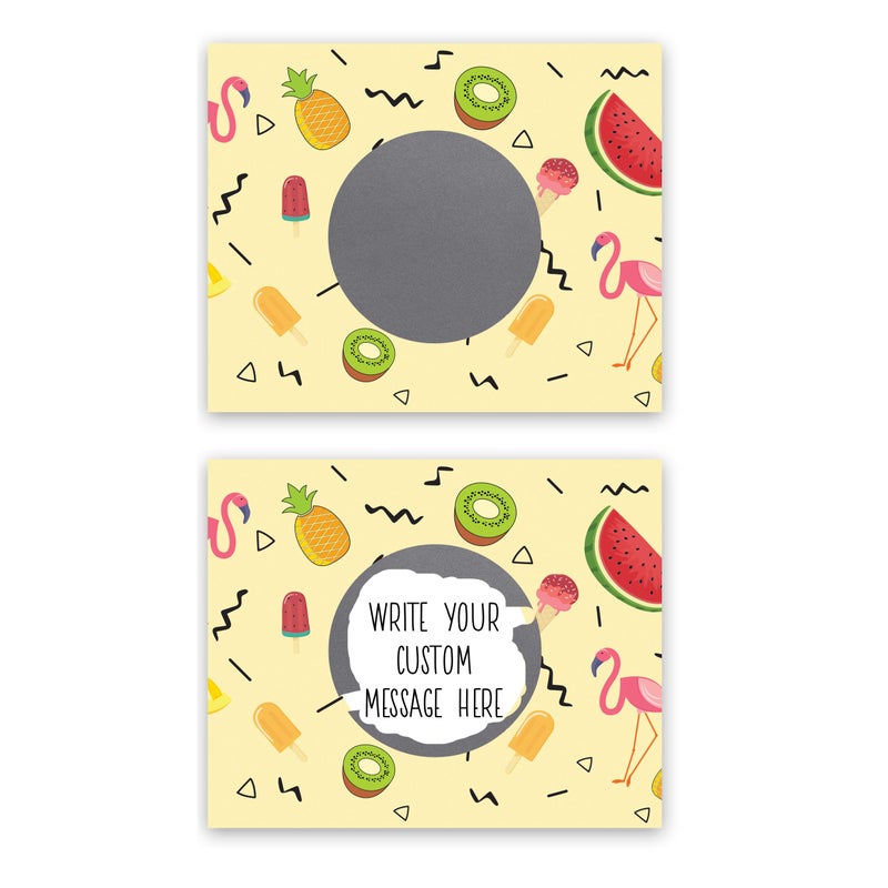 My Scratch Offs 20 Pack Summer Break Fun Tropical Design DIY Make your Own Scratch Offs Stickers for Teachers Party Favors Classroom Fun Activities - Image 2